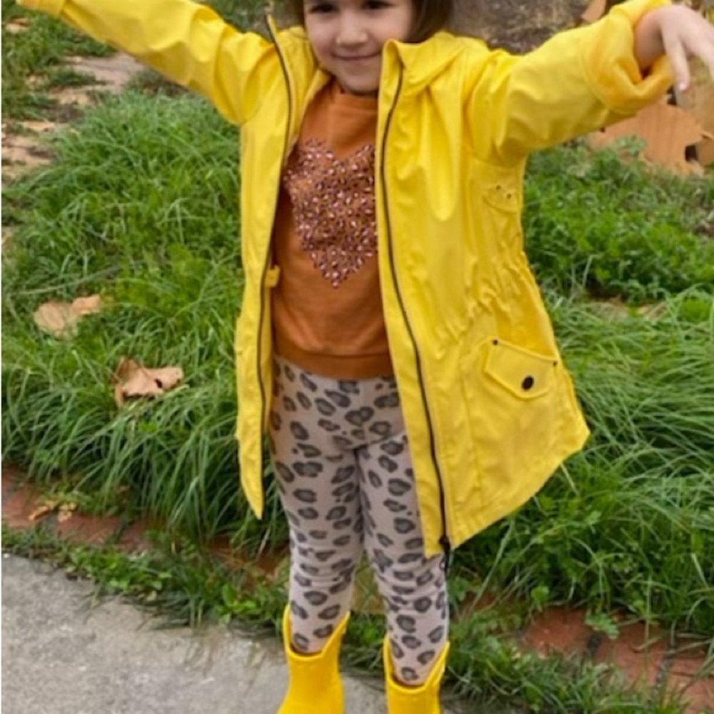 Urban Republic Kids' Yellow Raincoat rain jacket size Medium 5/6 - Picture 1 of 5